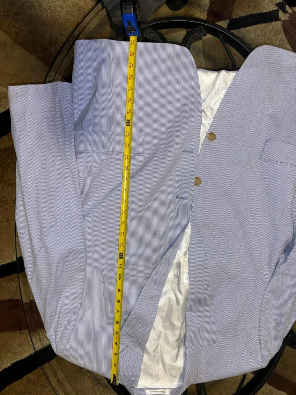 Ralph Lauren Blazer Men’s Pinstriped Sport Coat Seersucker Jacket -desc for mea